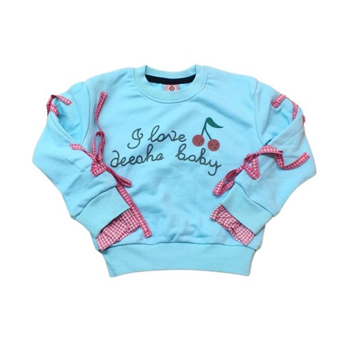 Girl's Premium Sweatshirt- Sky Blue