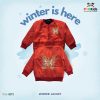 Girl's Bomber Jacket Butterfly-Red