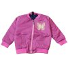 Girl's Bomber Jacket Butterfly- Pink
