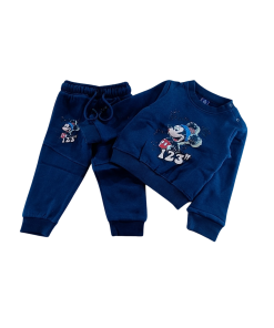 Unisex Joggers & Sweatshirt Combo- Navy Blue